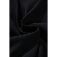 Black Collar Tab Sleeve Zip Up Flap Detail Jacket - 2XL thumbnail