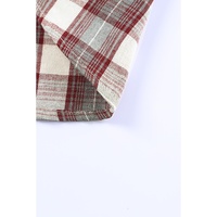 Plaid Corduroy Patchwork Shacket - L thumbnail