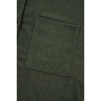 Jungle Green Oversized Corduroy Contrast Hooded Shacket - S thumbnail