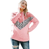 Pink Plus Size Taupe Chevron Hooded Top - 3X thumbnail