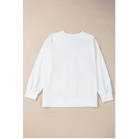 White Plus Size Game Day Tinsel Rugby Football Season Sweatshirt - 4X thumbnail