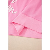 Pink Touch Down Rugby Football Embroidered Plus Size Sweatshirt - 1X thumbnail