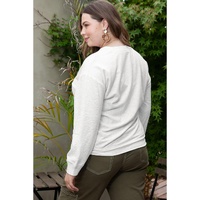 Azura Exchange Gray Pumpkin Graphic Plus Size Pullover Sweatshirt - 1X thumbnail