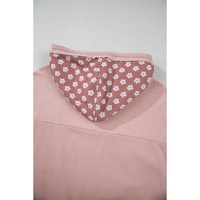 Delicacy Star Patch Graphic Floral Color Block Drawstring Plus Size Hoodie - 1X thumbnail