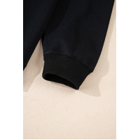 Black Rainbow Raglan Sleeve Crew Neck Plus Size Sweatshirt - 3X thumbnail