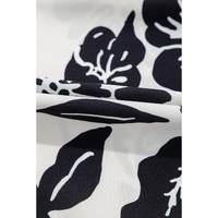 Black Floral Print Tiered Frilled Half Sleeve Plus Size Mini Dress - 3X thumbnail