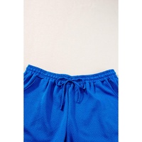 Dark Blue Plus Size Fashion Textured Short 2pcs Outfit - 1X thumbnail