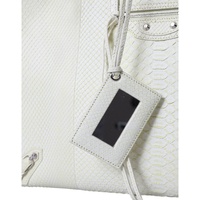 Balenciaga Women's Chic Python Leather Tote in White & Yellow - One Size thumbnail
