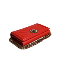 Dolce & Gabbana Women's Red Quilted Devotion Crossbody Chain Phone Cover Bag - One Size thumbnail