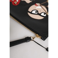 Dolce & Gabbana Women's Black #DGFamily Embellished Leather Clutch Bag - One Size thumbnail