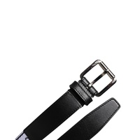 Dolce & Gabbana Men's Black White Printed Metal Logo Buckle Belt - 100 cm thumbnail