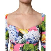 Dolce & Gabbana Women's Multicolor Floral Side Slit Midi Dress - 36 IT thumbnail