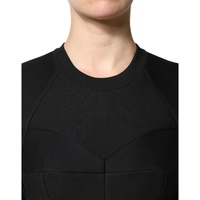 Dolce & Gabbana Women's Black Cotton Long Sleeves A-line Mini Dress - 40 IT thumbnail