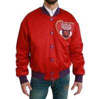 Dolce & Gabbana Bomber Jacket with Multicolor Motive 50 IT Men thumbnail