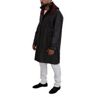 Hooded Parka Coat with Button Closure and Logo Details 46 IT Men thumbnail