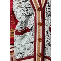 Dolce & Gabbana Women's Multicolor Floral Lace Cardigan Sweater - 40 IT thumbnail