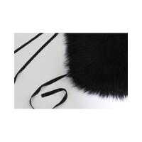Dolce & Gabbana Black Fox Fur Shoulder Wrap M Women thumbnail