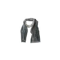 GF FERRE Blue Gray Patterned Scarf One Size Women thumbnail