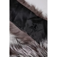Dolce & Gabbana Women's Gray Fox Fur Neck Wrap Warmer Winter Scarf - One Size thumbnail