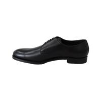 Handcrafted Black Leather Derby Dress Formal Shoes 40.5 EU Men thumbnail