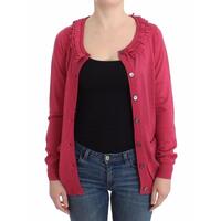 Authentic John Galliano Pink Wool Cardigan with Logo Details S Women thumbnail