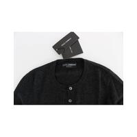 Gray Wool Cardigan Sweater with Logo Details 38 IT Women thumbnail