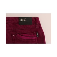 Costume National Women's Red Wash Cotton Stretch Denim Jeans - W26 US thumbnail