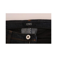 Costume National Women's Dark Blue Cotton Slim Fit Jeans - W26 US thumbnail