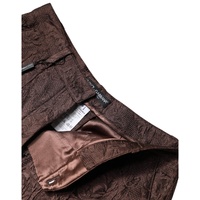Dolce & Gabbana Women's Brown Floral Brocade Mid Waist Mini Short - 40 IT thumbnail