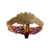 Floral Crystal Embellished Wide Waist Belt 42 IT Women thumbnail