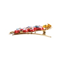 Dolce & Gabbana Women's Multicolor Spring CARRETTO Gold Brass Crystal Hair Clip - One Size thumbnail