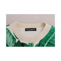 DOLCE & GABBANA Enchanted Sicily Short Sleeve Sweater with Sequined Pineapple Embroidery 40 IT Women thumbnail