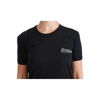 Crewneck Short Sleeve T-shirt with Blue Amore Patch 42 IT Women thumbnail