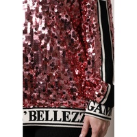 Dolce & Gabbana Women's Pink DG Queen Sequin Pullover Sweater - 40 IT thumbnail