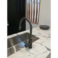 2023 Matte Black Pull out Kitchen tap Solid stainless steel PVD plated thumbnail