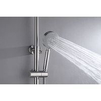 2023 Brushed Nickel Solid Stainless Steel 304 made shower set w diverter 200 mm head sprayer hand held head Suit Outdoor thumbnail
