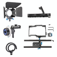 Video Camera Cage Stabilizer Kit With Matte Box & Follow Focus For Panasonic Lumix Dmc-Gh4 & G7 / Sony A7 Series thumbnail
