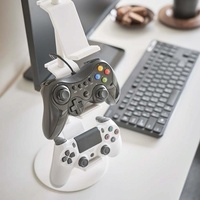 3-tier Desktop Gamepad and Headphone Storage Rack - White thumbnail