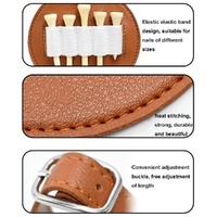 Double-sided Leather Golf Spike Insert Bag - Outdoor Waist Hanging Storage - Double-Sided Black thumbnail