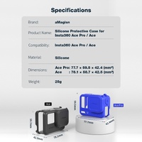 Silicone Case for Insta360 Ace Camera - Protect your Gear - For Insta360 Ace Pro (Black) thumbnail