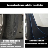 For Tesla Model Y Car Punch-Free Front And Rear Wheel Soft Rubber Fender Guard - Carbon Fiber - Matte Black thumbnail
