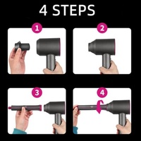 Long Barrel & Adapter Set for Dyson Hair Dryer - 1 Pair - 1Pc Long Barrel Purple thumbnail