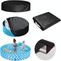 82x30cm Foldable Sunscreen Pool Cover - Dustproof Round Black & Silver thumbnail