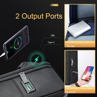 Waterproof Anti-theft Laptop Backpack with Usb Charging - Regular Version Black thumbnail
