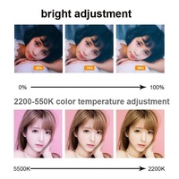 Adjustable 6 Led Ring Light with Strong Clip - 2m Desktop Computer Clip Light thumbnail