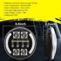 Car 7 Inch Dc9 - 30V Led Headlight Modification Accessories For Jeep Wrangler thumbnail