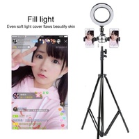 16cm Dimmable Led Selfie Ring Light with Tripod thumbnail