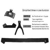 360 Degree Rotation Mount for Gopro Insta360 Dji Action Cameras - 3-in-1 Straps for Hand Wrist Arm Leg thumbnail