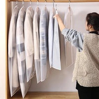 2-pack Hanging Garment Storage Bags with Zipper - Clear thumbnail