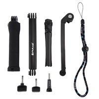 Foldable 3-way Tripod Selfie Stick for Action Cameras - 20-58cm Length thumbnail